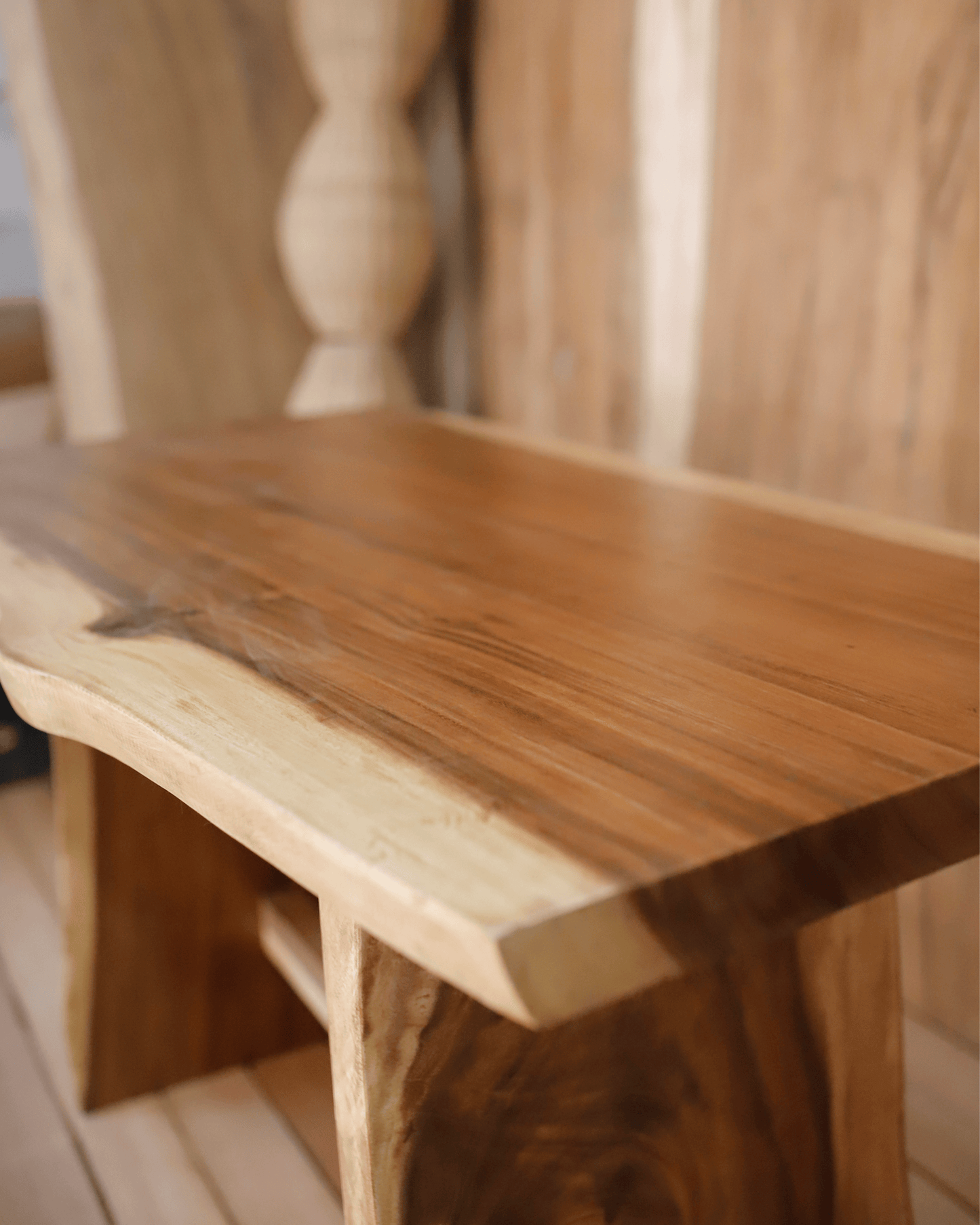 natural wood table