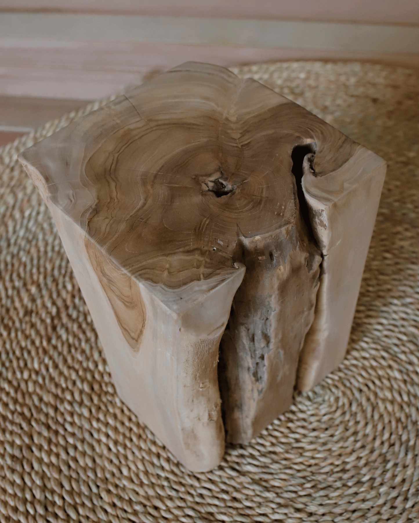 STOOL-TEAKWOOD