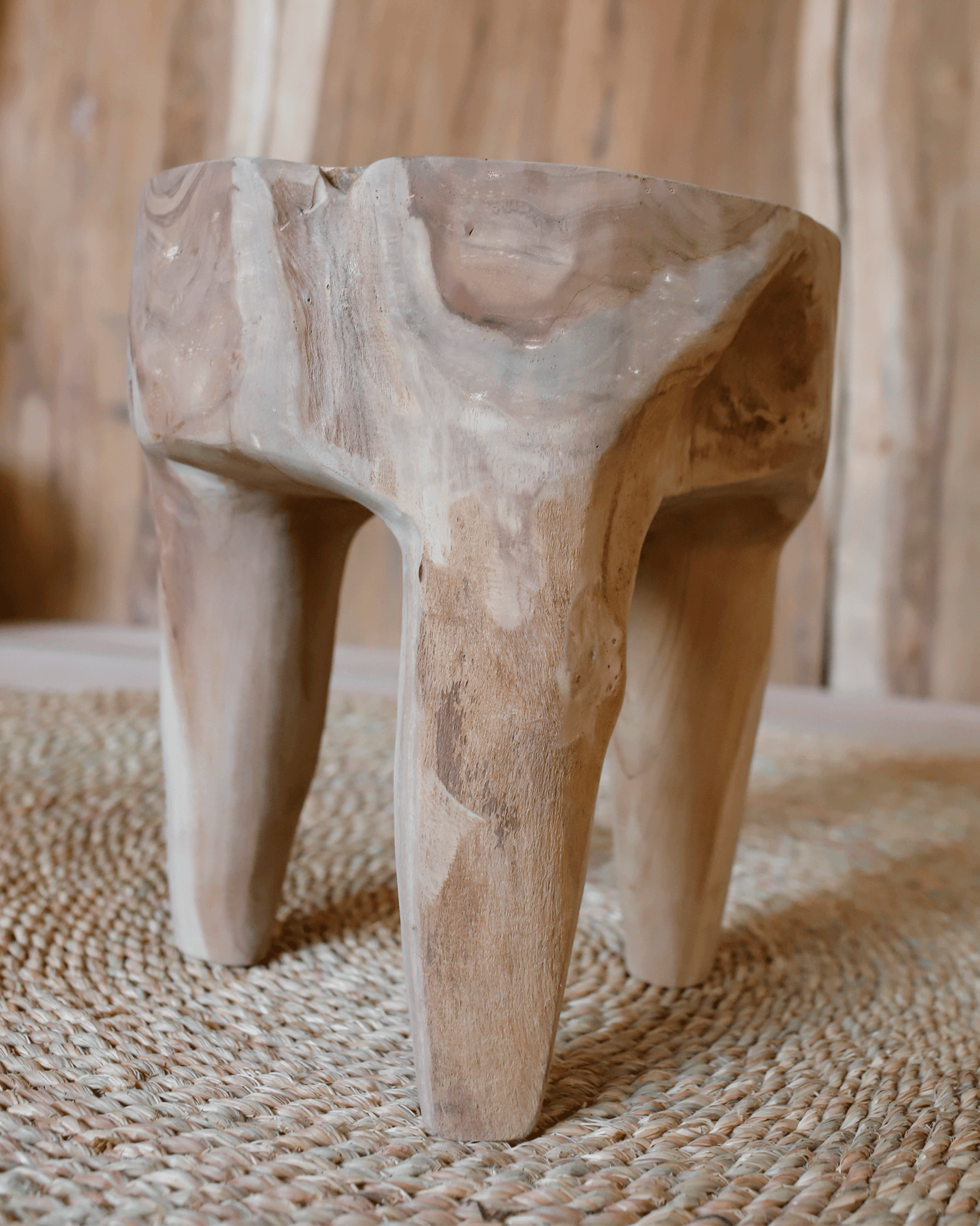 STOOL-TEAKWOOD