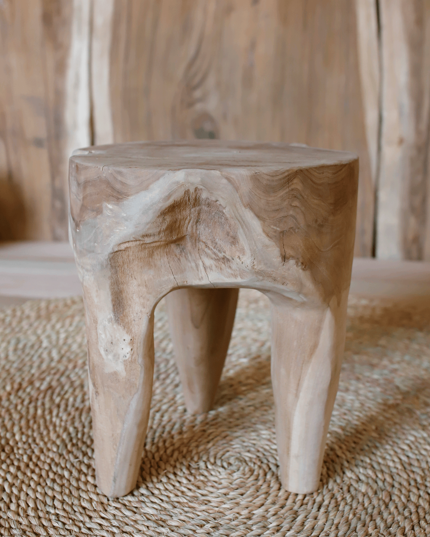 STOOL-TEAKWOOD