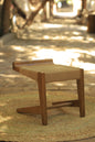 Wood stool and jute rope